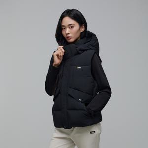 N244UDV040 헬레나 후디 다운 베스트 CARBON BLACK