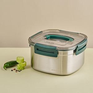 브리앙 스텐304 대용량 김치통 밀폐용기 3.6L(+진공판)