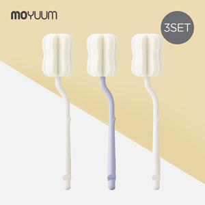 [모윰] 롱커브 스펀지 젖병솔 3P 세트