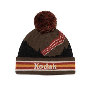 멀티컬러 자카드 방울 비니 BROWN