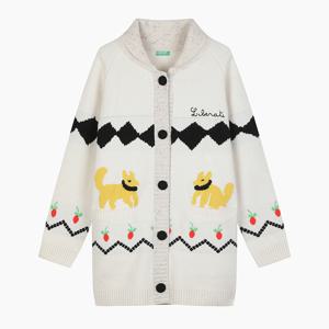 [본사] 자카드 롱 니트 가디건_BAKC09411IV