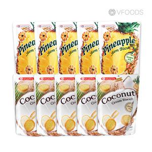 태국쇼핑템 파인애플잼비스킷 5봉+코코넛크림 5봉 개별위생포장 (2세트시 미니랜턴 선물)