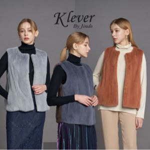 [최초가 1490000원] 진도 Klever 유색밍크 휘메일 베스트 (K3W2EV04_)