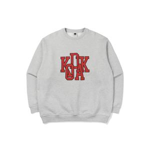 에버루프 세미오버핏 그래픽 맨투맨 MELANGE GREY