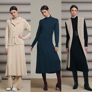 울 브렌디드 후디 베스트 니트 코디 세트 3종 ARF244F0305SO