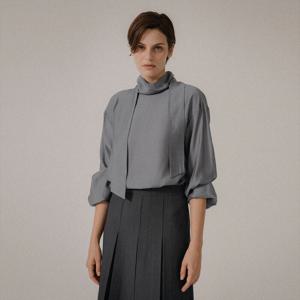 [브리치] 위에버 /  WBL24009  2way scarf modal blouse  ver. gray