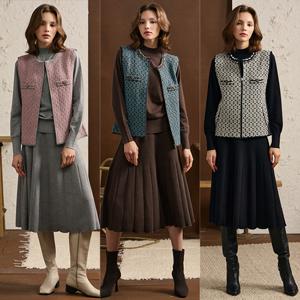 팬시얀 트위드 니트 베스트 셋업 3종 BKA244F0301SO