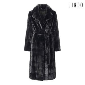 [최초가 3190000]  너치드 카라 밍크 코트   (JFCR01BK)