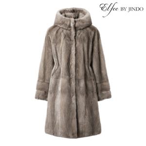 [최초가 2890000] 진도 Elfee 풀스킨 휘메일 밍크 후드 롱코트 (E8W3EC14_)