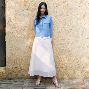 [최초가69,900원]셀렙샵 에디션 25SS 시스루 레이어드 스커트