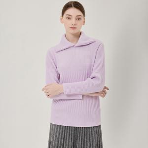 [최초가 198000원] 오픈 카라 주름 배색 기모 플리츠 티셔츠(3colors)_YH12WNPTS01