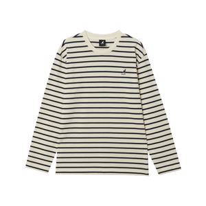 스트라이프 스탠다드핏 긴팔 티셔츠 3539 아이보리
