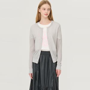 [본사] [Online Exclusive] 솔리드 시스루 가디건_BAKCE4541GR