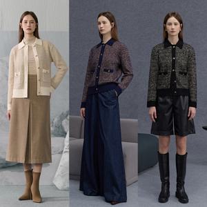 25FW 트위드 니트 재킷 1종 MS253F0101SW