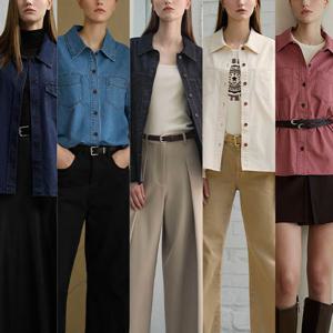 25FW 어텀 코튼 블렌디드 에센셜 데님 셔켓 2종 FM253F0204SH