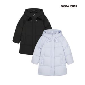 [최초가 279000원] 키즈 여아 리본 롱 덕다운 자켓_KL82008