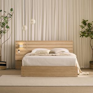 루체 호텔형 수납 침대프레임+사이드패널1EA Q/K