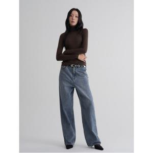 울텐셀 터틀넥 긴소매 티셔츠  브라운