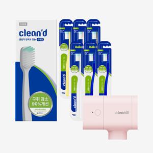 휴대용 무선 칫솔살균기 윈디 CL-403+탄력모 복합 세트(6개입)