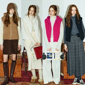 밀라 25FW 여성 셰르파 오리털 패딩 베스트 MD254F0109VT