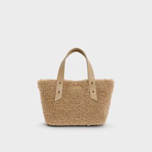 미니 샤니아 인조 시어링 더블 핸들 토트백 CK2-30782725-2