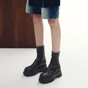 레오이 백 지퍼 청키 앵클 부츠_2colors CK1-90380174