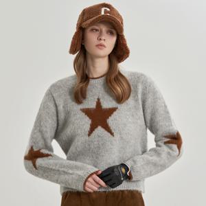 공식몰 [정상가 79,000원] 스타 캐리 소프트 라운드넥 긴팔 니트 FM01KN104 FN01KN170L