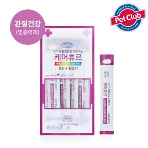 데이스포 강아지 케어츄르 오리 닭고기 15g x 4개입