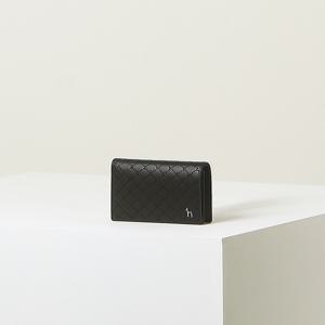 헤지스 액세서리 남성 [[24FW]] WUHO4F300BK [스테디셀러]블랙 로고패턴 소가죽 명함지갑