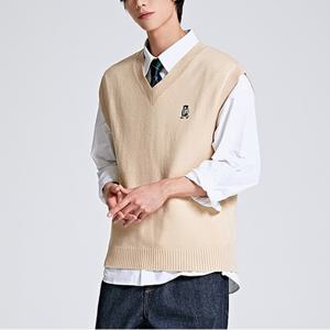 (우디) 울블렌드 자수 오버핏 베스트 (SPKVC49C01-T)