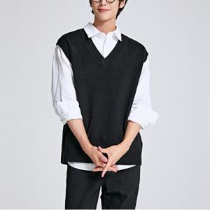 유니 V넥 오버핏 베스트 (SPKVC49U04-T)