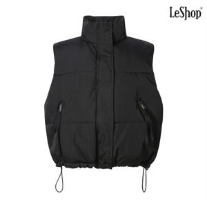 정상가:69,000원 ㅣ 데일리 하이넥 밑단 스트링 포켓 패딩 베스트 (DO4VW008A)
