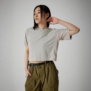 제로그램귀엽게섹시넥한트스킨Q-DRY 크롭 반팔 티셔츠 SSM25022