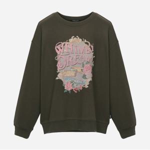 원포인트 플라워 스웻셔츠_T256MST132W