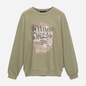 원포인트 플라워 스웻셔츠_T256MST131W