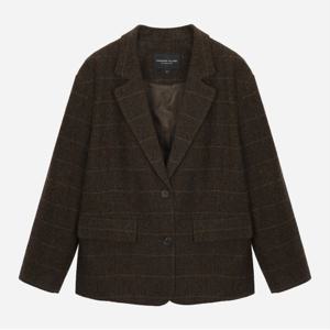 헤링본 체크 투 버튼 자켓_T258MJK343W