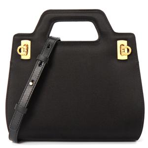 페라가모 21 3485 NERO 0763298 여자 실크 토트겸숄더백