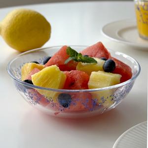 마메종 블루로즈 글라스 샐러드볼 M