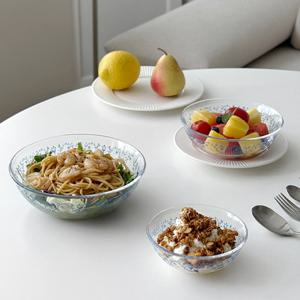 마메종 블루로즈 글라스 샐러드볼 3종 세트