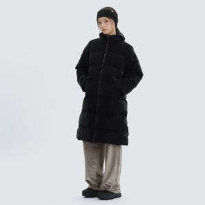 [최초가:399,000원]실키 여성 스탠드넥 롱 다운 자켓 캠핑룩 패딩 S24WWTDJ25_BS_L