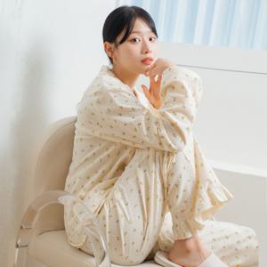 [브리치]  / (빅사이즈OK) 튤립 피치기모 겨울 잠옷 파자마