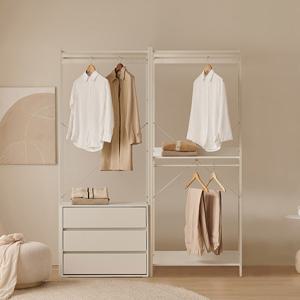 삼익가구 에린 철제 드레스룸 시스템 옷장 1600 세트A타입