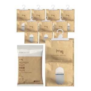 매일매일이 뽀송한 옷장용 옷걸이형 제습제 습기제거제 400g 8입