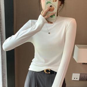 여자 레이어드 기본티 긴팔티 여성 맨투맨 여성이 모달 겨울 여성면 이너티 티셔츠