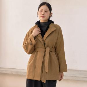 mllw 77까지 프리미엄 비건 스웨이드 코트