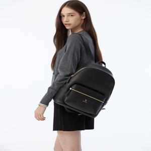 헤지스 액세서리 여성 [[24FW]] WIBA4F124BK [스테디셀러]블랙 로고장식 소가죽 백팩