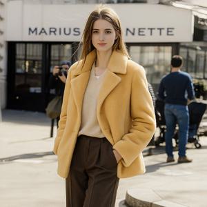 [최초가198,000]클래식 양모 100 심플 퍼 자켓_SOJK251101