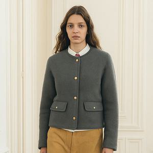 [최초가290,000]호주 양모 골드버튼 라운드 재킷_SOJK251105