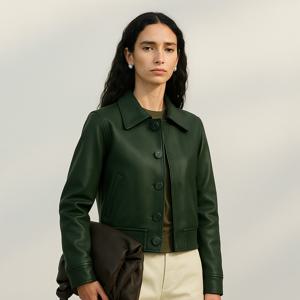 [최초가380,000]리파인드 버튼 업 램스킨 블루종_SOJK251107