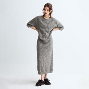 [최초가 119000원] 포인텔 케이블 니트 원피스_LKOPF125008